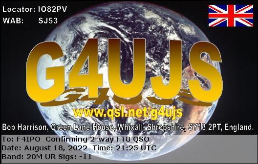 QSL de G4UJS