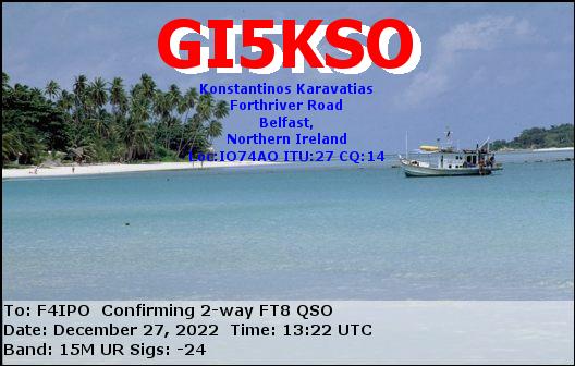 QSL de GI5KSO