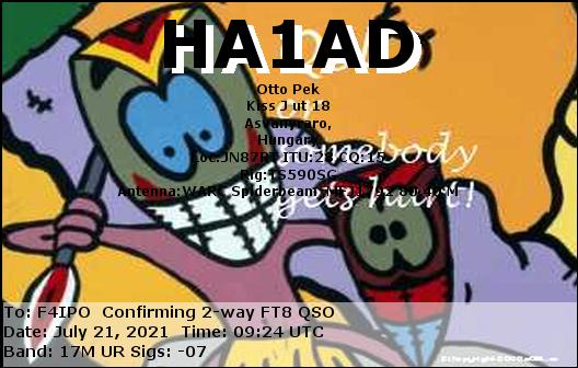 QSL de HA1AD