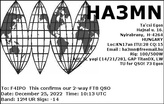 QSL de HA3MN