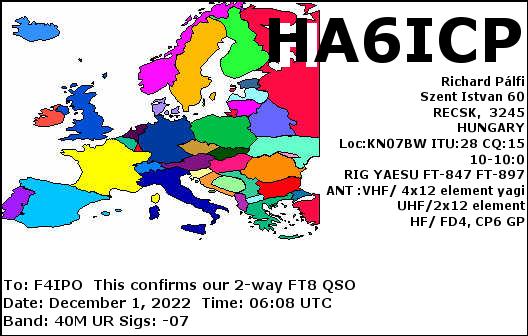 QSL de HA6ICP