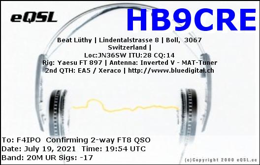 QSL de HB9CRE