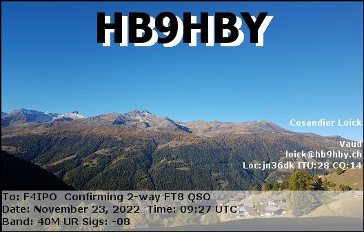 QSL de HB9HBY