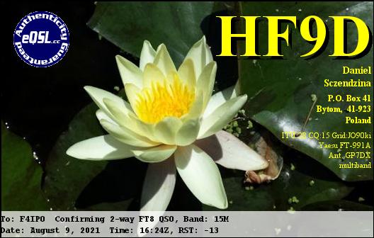 QSL de HF9D