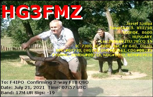 QSL de HG3FMZ