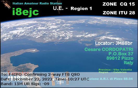 QSL de I8EJC