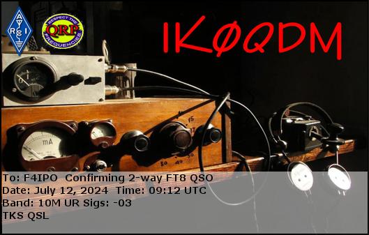QSL de IK0QDM