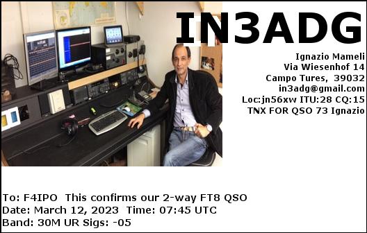 QSL de IN3ADG