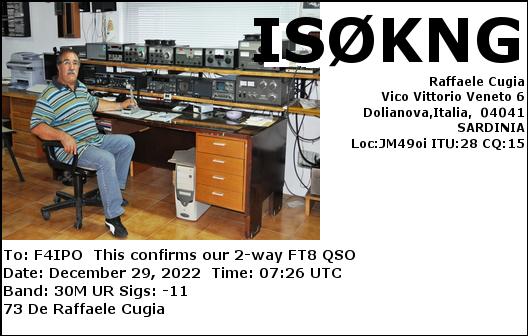 QSL de IS0KNG