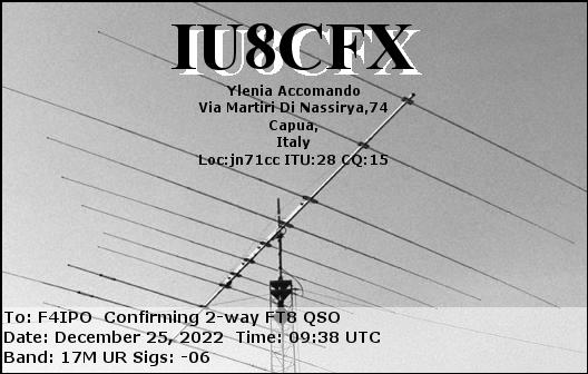 QSL de IU8CFX