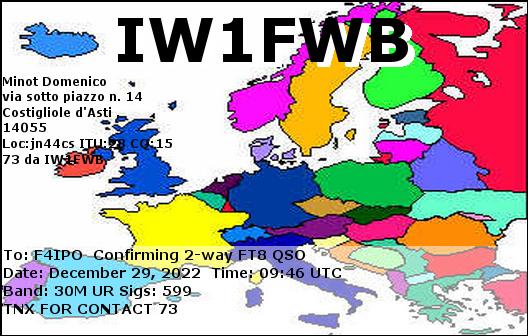 QSL de IW1FWB