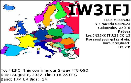 QSL de IW3IFJ