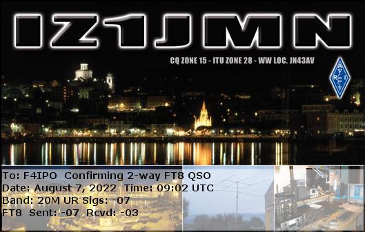 QSL de IZ1JMN