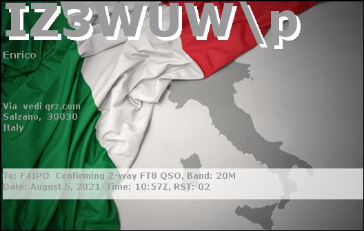 QSL de IZ3WUW