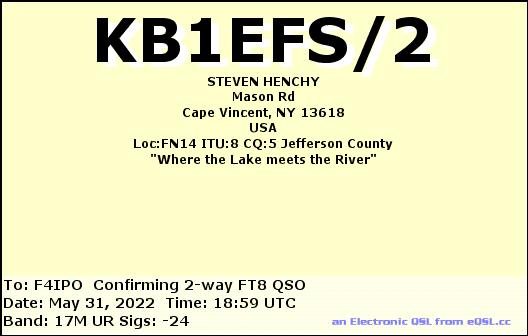 QSL de KB1EFS/2