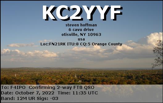 QSL de KC2YYF