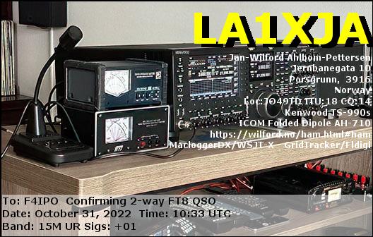 QSL de LA1XJA