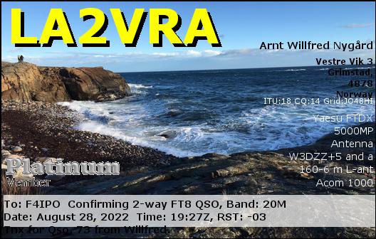 QSL de LA2VRA