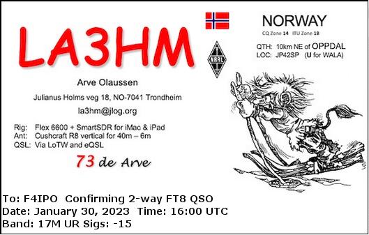 QSL de LA3HM