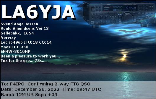 QSL de LA6YJA