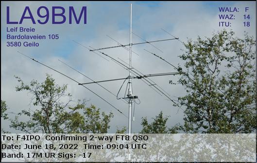 QSL de LA9BM