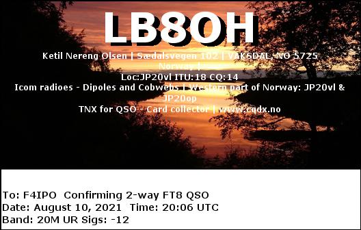 QSL de LB8OH