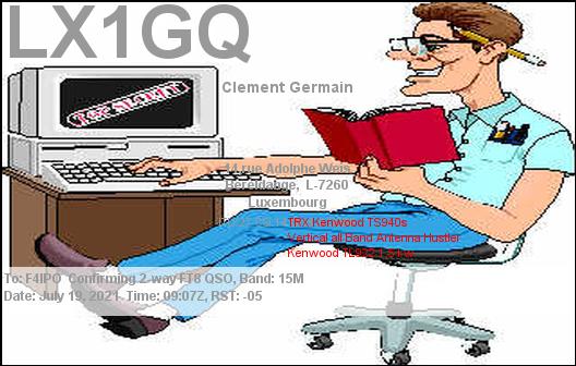 QSL de LX1GQ