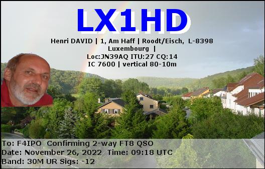 QSL de LX1HD