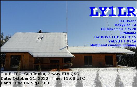 QSL de LY1LR