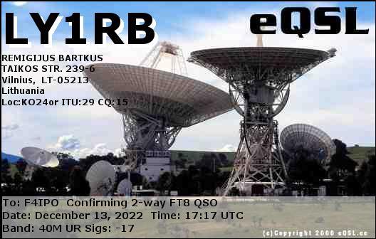 QSL de LY1RB