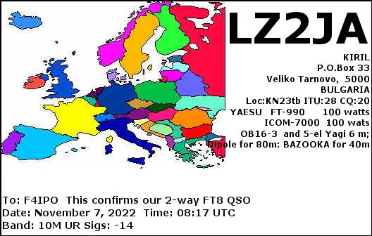 QSL de LZ2JA