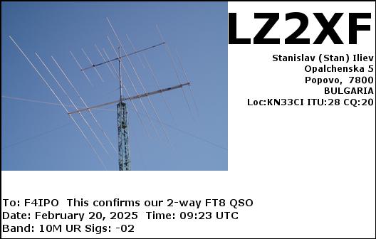 QSL de LZ2XF