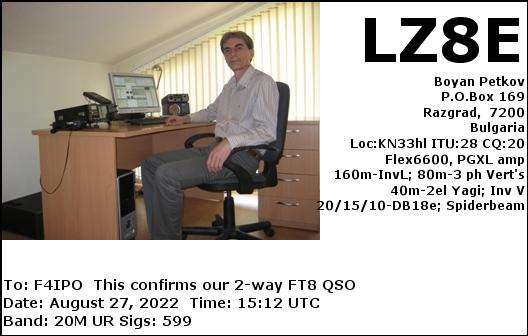 QSL de LZ8E