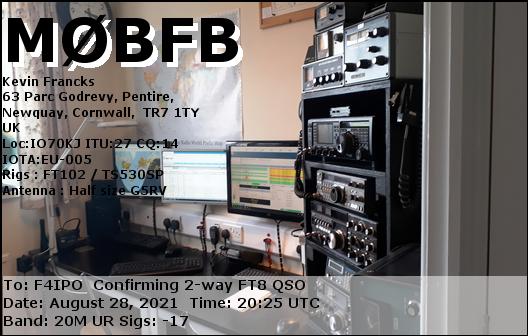 QSL de M0BFB