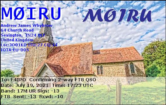 QSL de M0IRU