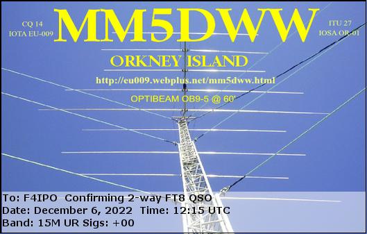 QSL de MM5DWW