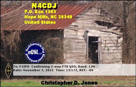 QSL de N4CDJ