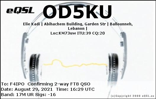 QSL de OD5KU