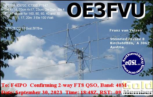 QSL de OE3FVU