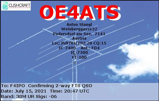 QSL de OE4ATS