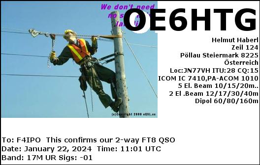 QSL de OE6HTG