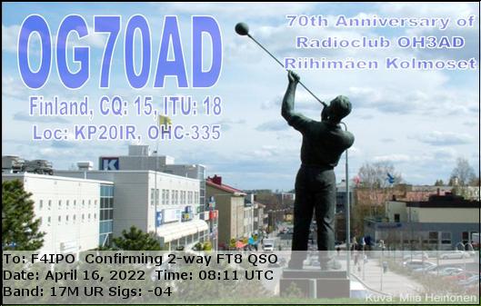 QSL de OG70AD