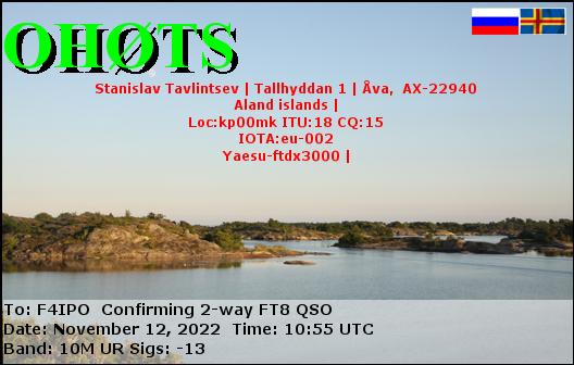 QSL de OH0TS