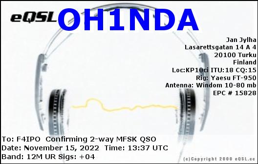 QSL de OH1NDA