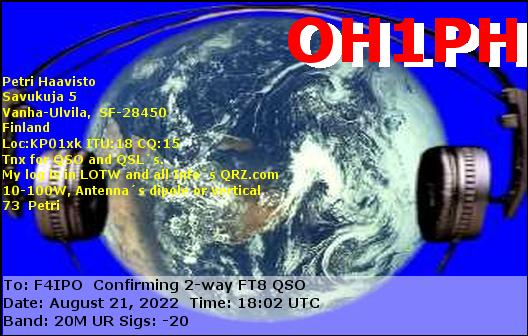 QSL de OH1PH