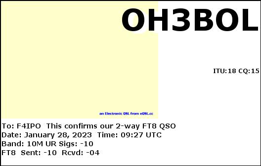 QSL de OH3BOL