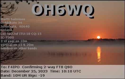 QSL de OH6WQ