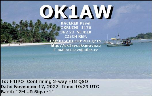 QSL de OK1AW