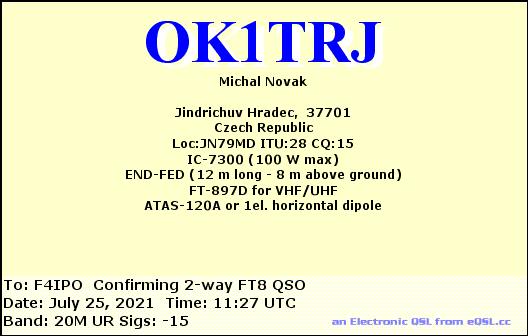 QSL de OK1TRJ