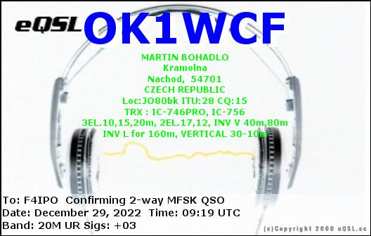 QSL de OK1WCF